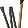 Gastrock Gehstock Carbon-Schlank-Faltstock Reflekt Gold