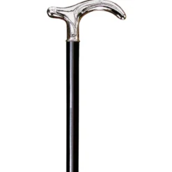 Gastrock Gehstock Damen Silber Derby Schwarz