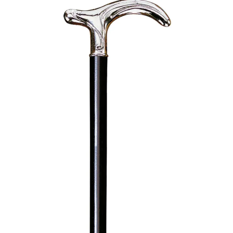 Gastrock Gehstock Damen Silber Derby Schwarz