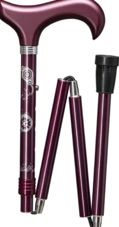 Gastrock Gehstock Deluxe-Schlank-Faltstock Strass-Tattoo