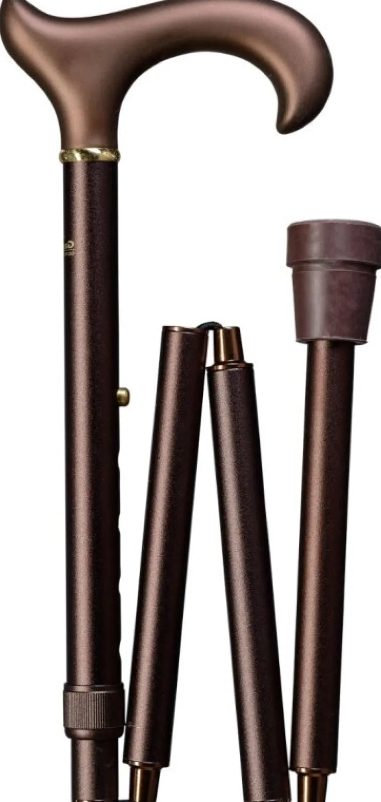 Gastrock Gehstock Derby-Faltstock Soft-Ergonomic Bronze