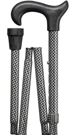 Gastrock Gehstock Uni-Ergonomic-Derby-Faltstock Pepita