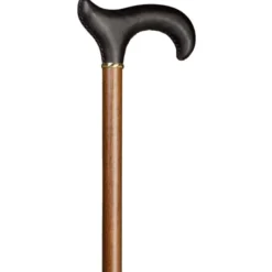 Gastrock Holz Gehstock Herren Leder Derby mokka