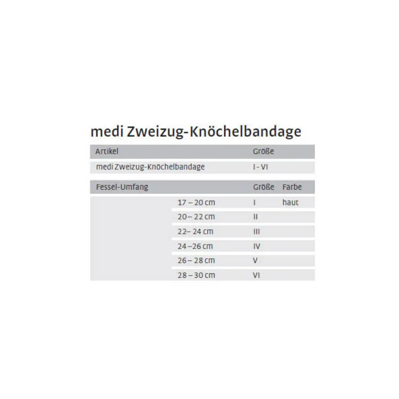 Knöchelbandage medi Zweizug