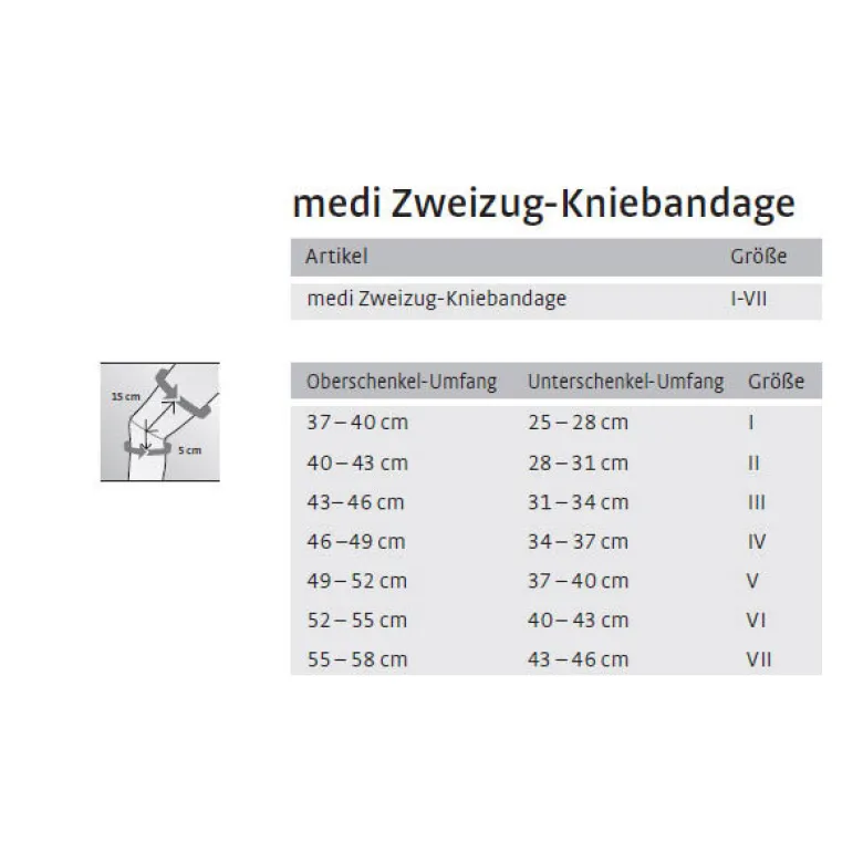 Kniebandage medi Zweizug