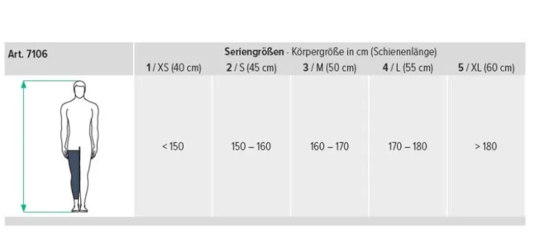 Knieorthese JuzoPro Immo 20° - Knieruhigstellungsschiene