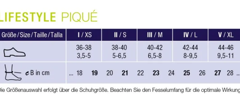 Kompressionsstrümpfe Compressana Lifestyle Pique 30