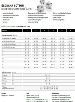 Kompressionsstrümpfe Ecosana Cotton