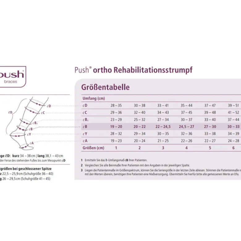 Kompressionsstrümpfe Ofa Push ortho Rehabilitationsstrumpf Maßanfertigung