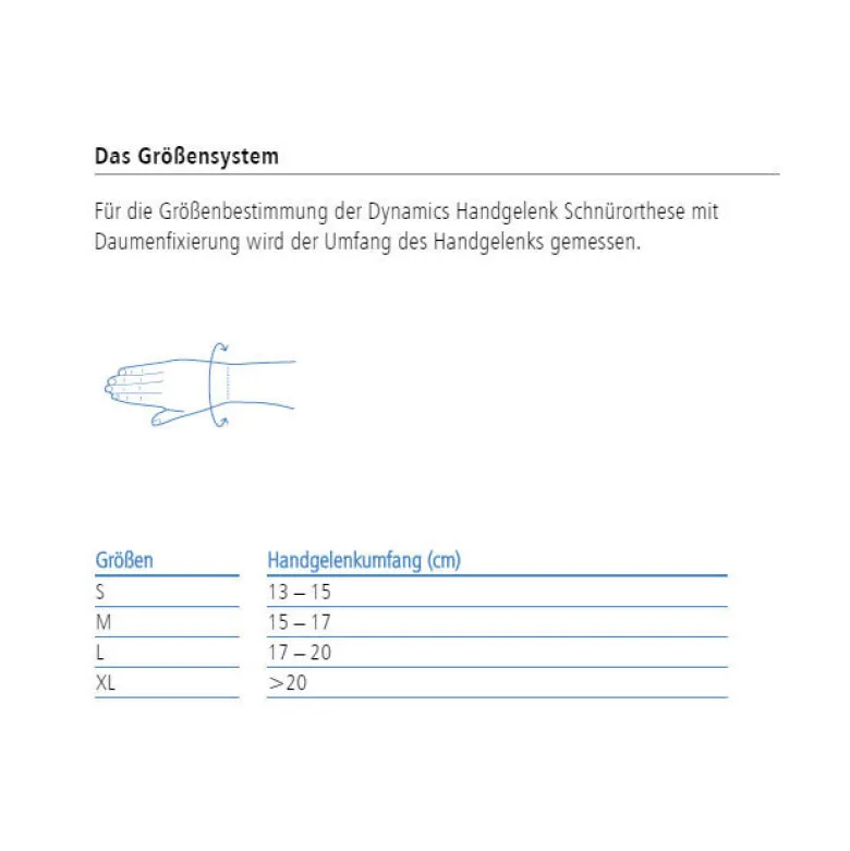 ofa Dynamics Handgelenk Schnürorthese mit Daumenfixierung