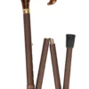 Ossenberg faltbarer Leichtmetallstock metallic bronze mit Bernsteinimitat Derbygriff
