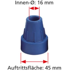 Ossenberg Gehhilfe 220 Der Klassiker anatomischer Softgriff grau