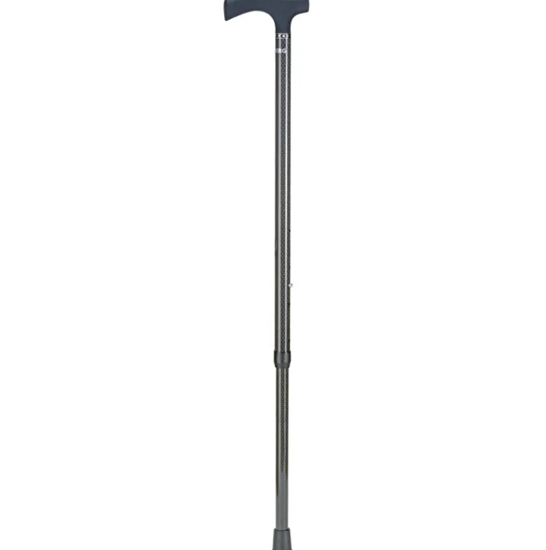 Ossenberg Gehstock aus Carbon mit Fritzgriff verstellbar