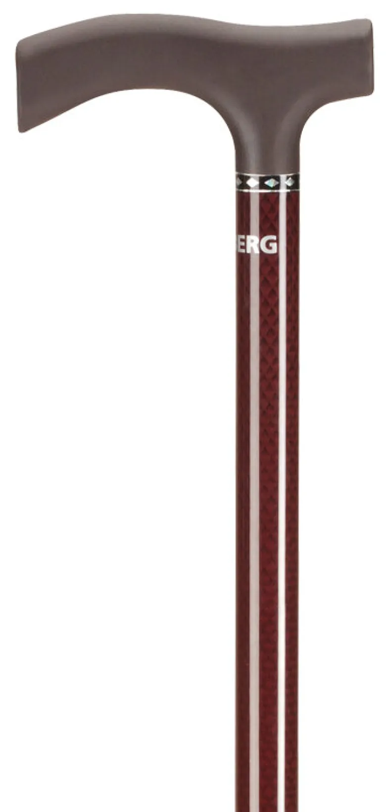 Ossenberg Gehstock aus Carbon mit Fritzgriff verstellbar