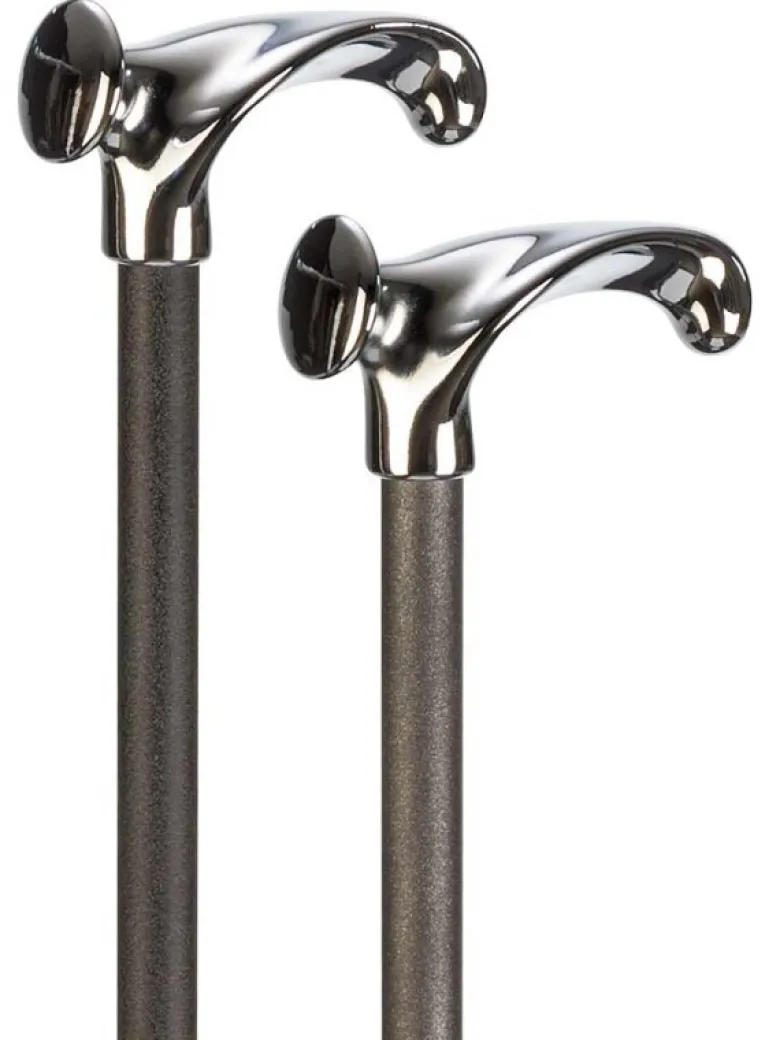Ossenberg Leichtmetallstock anatomischer Chromgriff