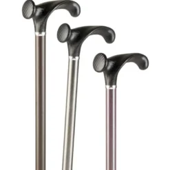 Ossenberg Leichtmetallstock anatomischer Griff Carbonoptik