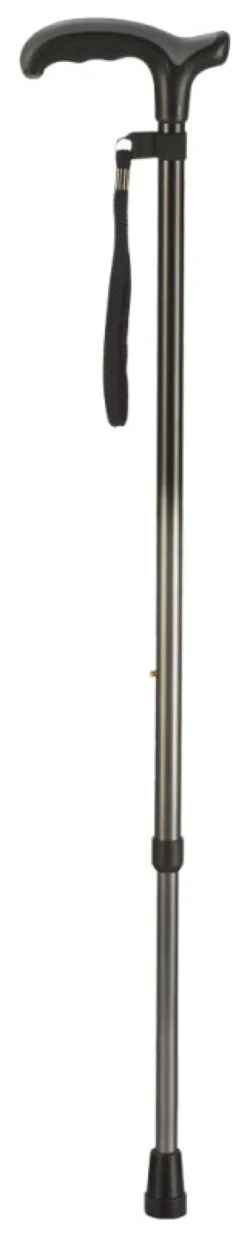 Ossenberg Leichtmetallstock mit Comfort Soft Derbygriff verstellbar