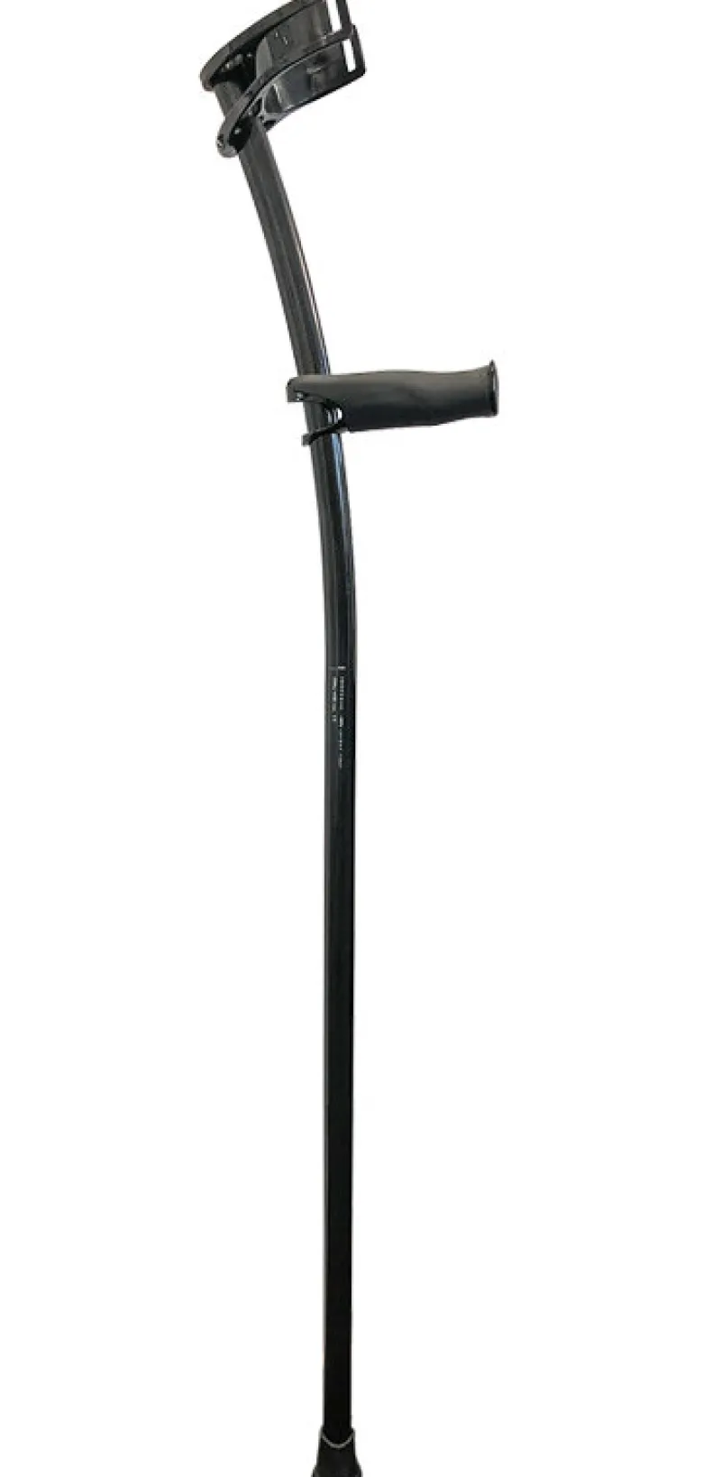 Ossenberg Unterarmgehhilfe aus Carbon schwarz bis 200 kg mit Ergo Softgriff