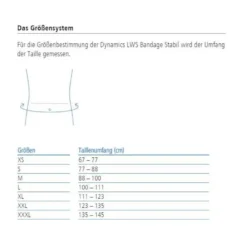 Rückenbandage ofa Dynamics LWS Bandage Stabil