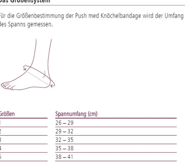Sprunggelenkbandage Push med Knöchelbandage