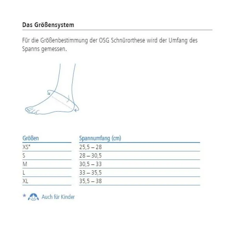 Sprunggelenkorthese ofa Dynamics OSG Schnürorthese