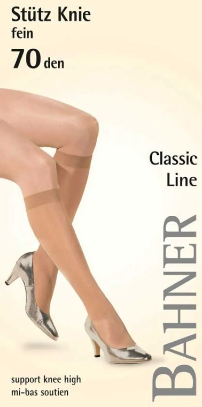 Stützstrümpfe Bahner Classic Line Stützstrumpf Knie fein 70