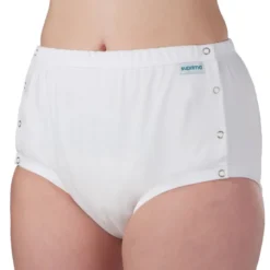 suprima Inkontinenz Baumwoll PU Slip knöpfbar